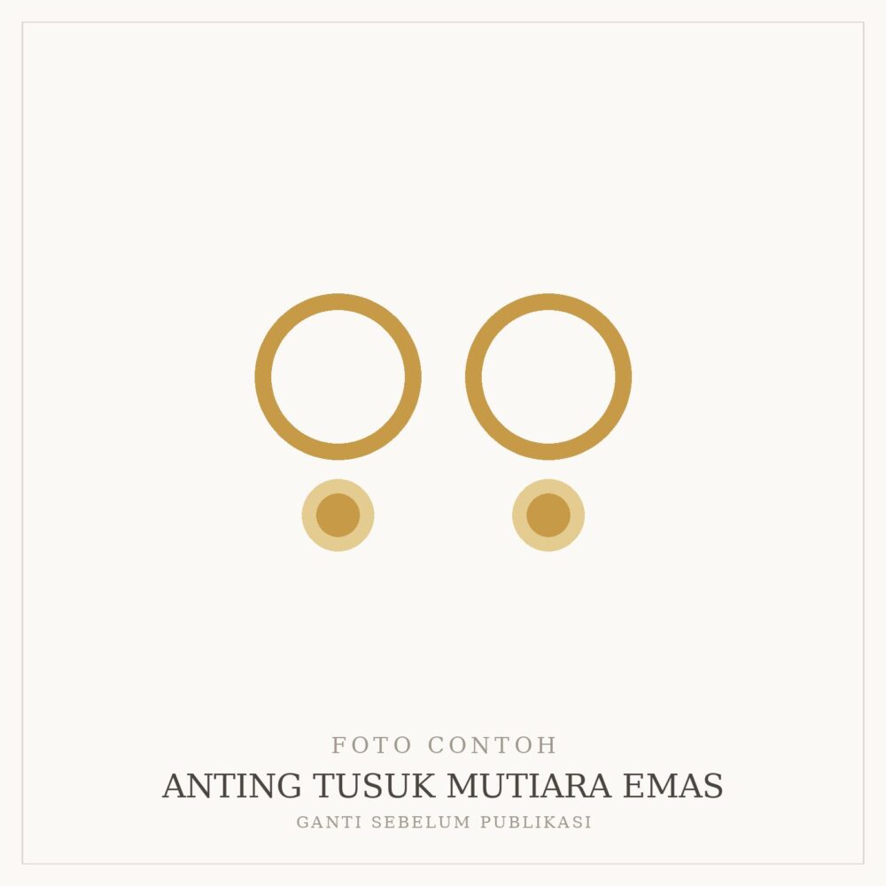 Anting Tusuk Mutiara Emas