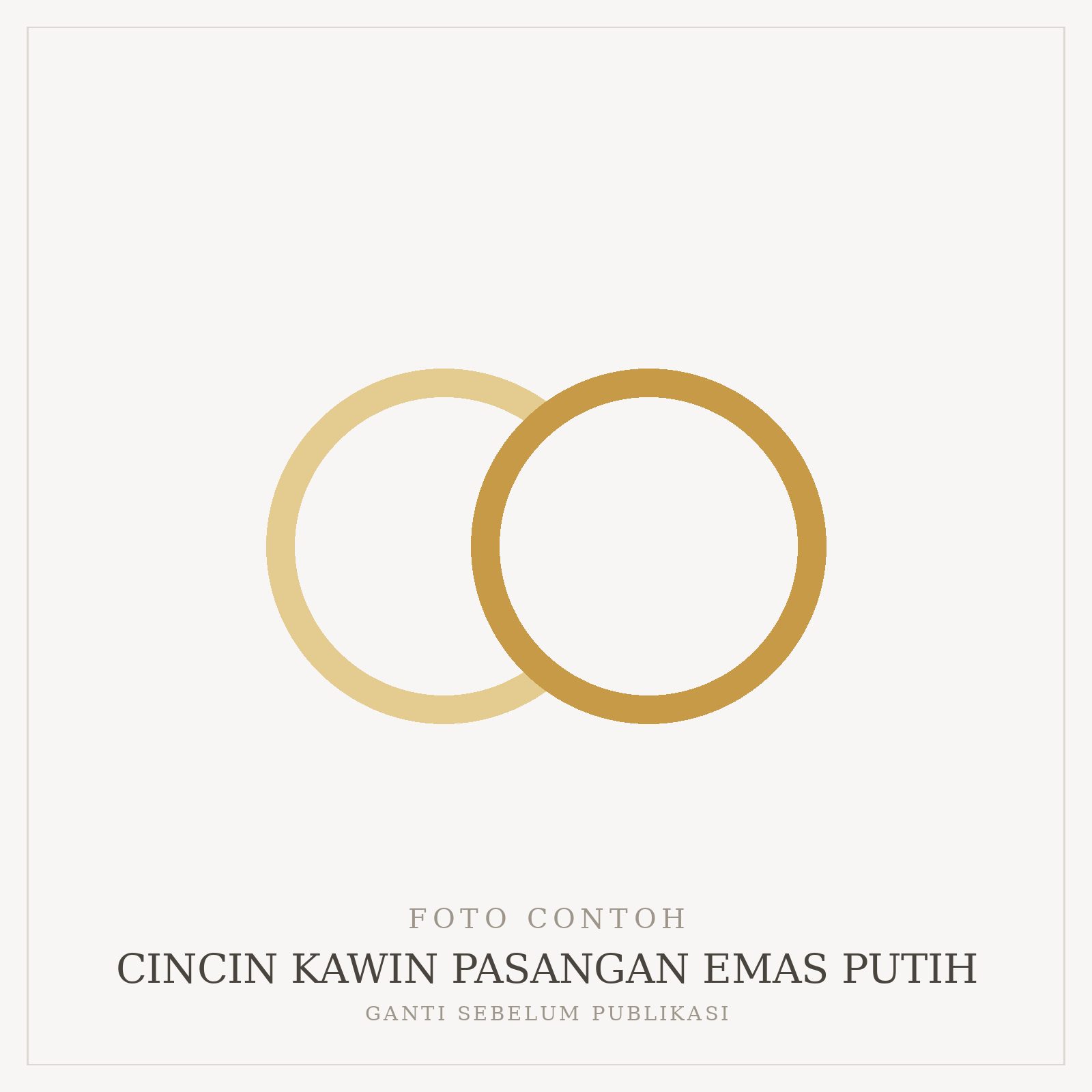 Cincin Kawin Pasangan Emas Putih — gambar contoh 2