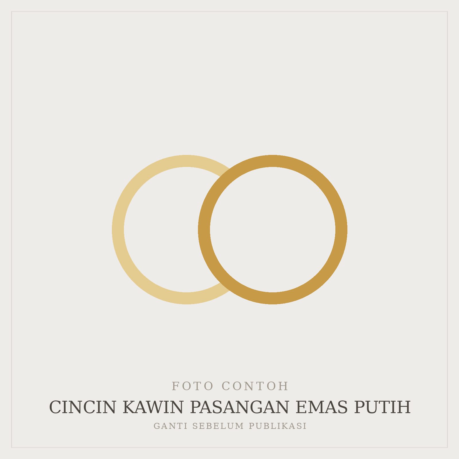 Cincin Kawin Pasangan Emas Putih — gambar contoh 3