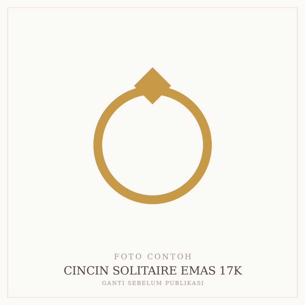 Cincin Solitaire Emas 17K