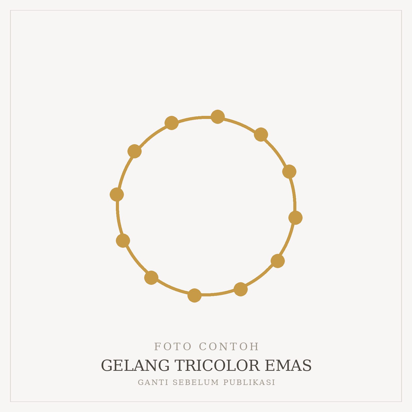 Gelang Tricolor Emas — gambar contoh 2
