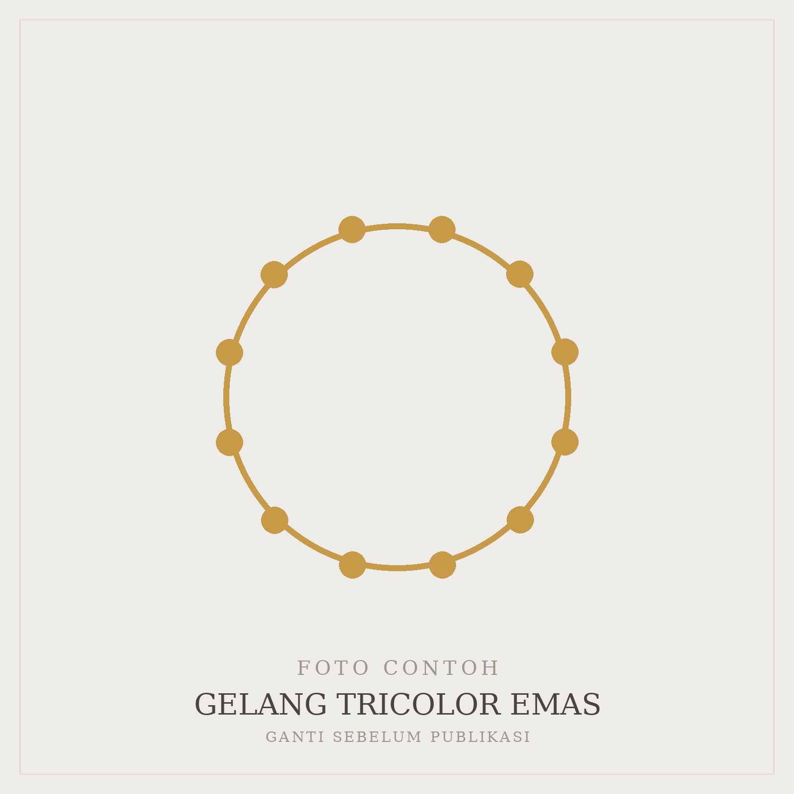 Gelang Tricolor Emas — gambar contoh 3